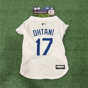 MLB Los Angeles Dodgers Pet Dog Jersey Shohei Ohtani #17 Size Large White